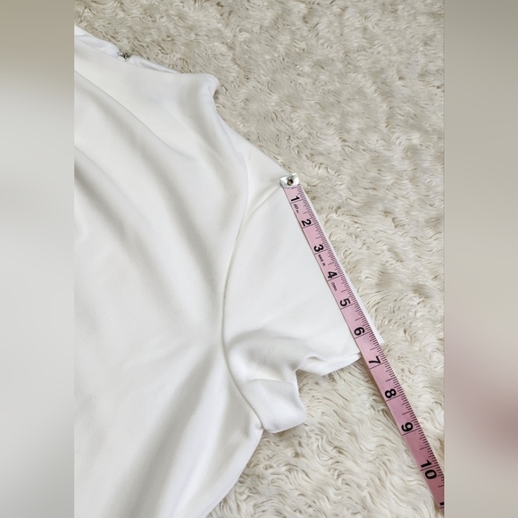 ALEXIA ADMOR Sadee Dress Light Ivory White Size Large - Picture 8 of 14